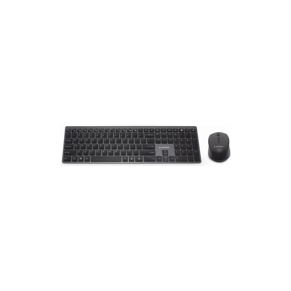 Gembird kit teclado+ratón inalámbr. pro slim negro